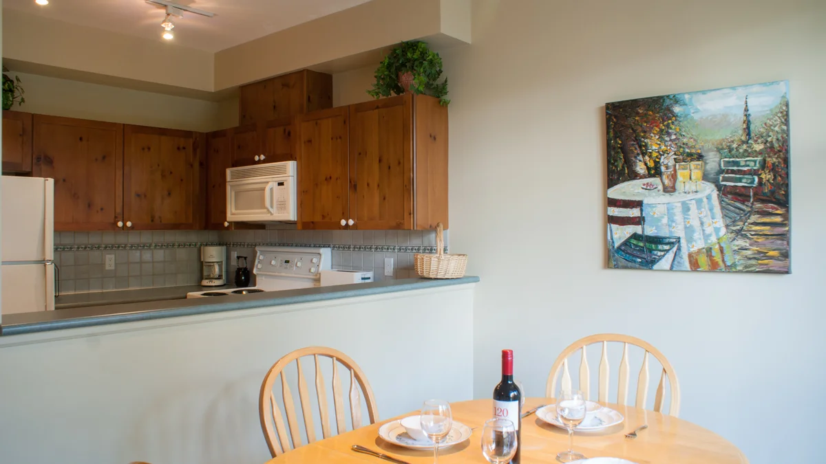 Open plan kitchen area