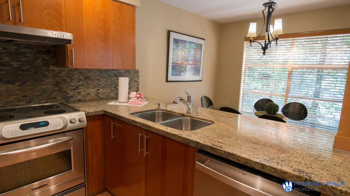Kitchen with granite counter tops