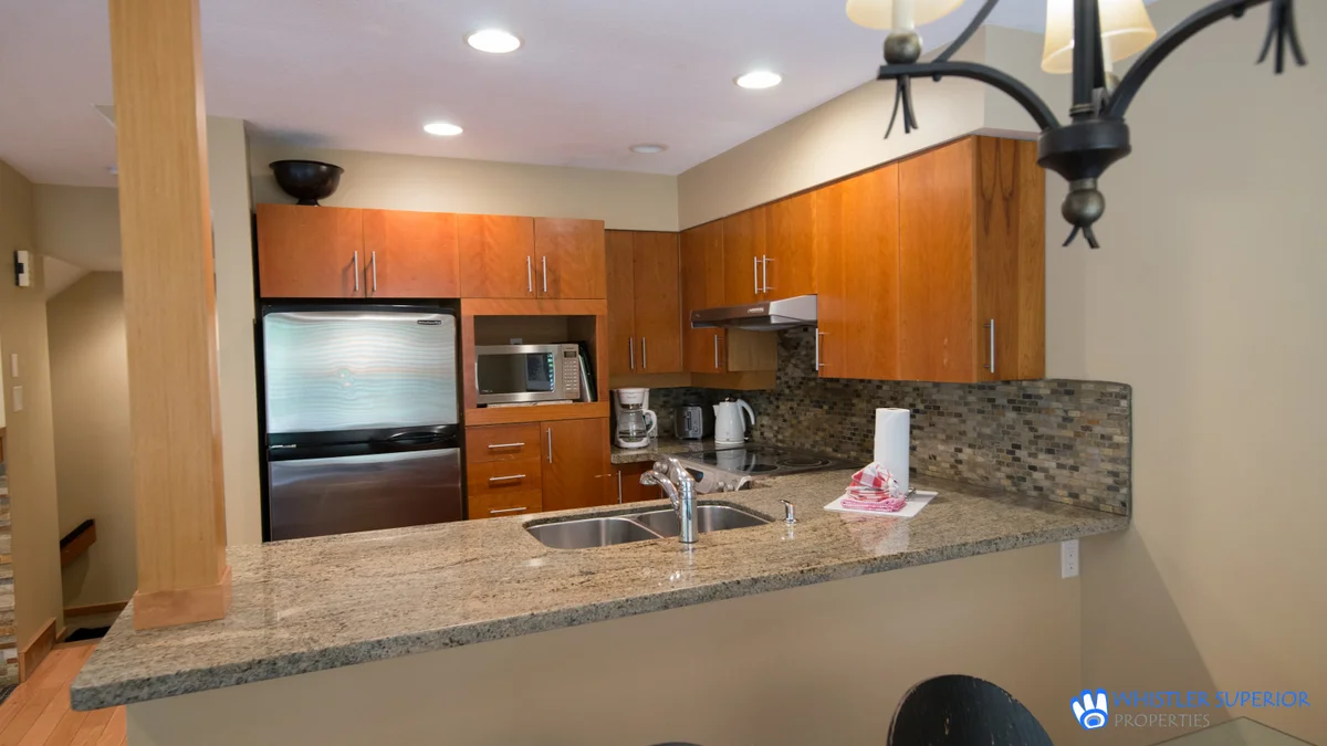 Kitchen with granite counter tops