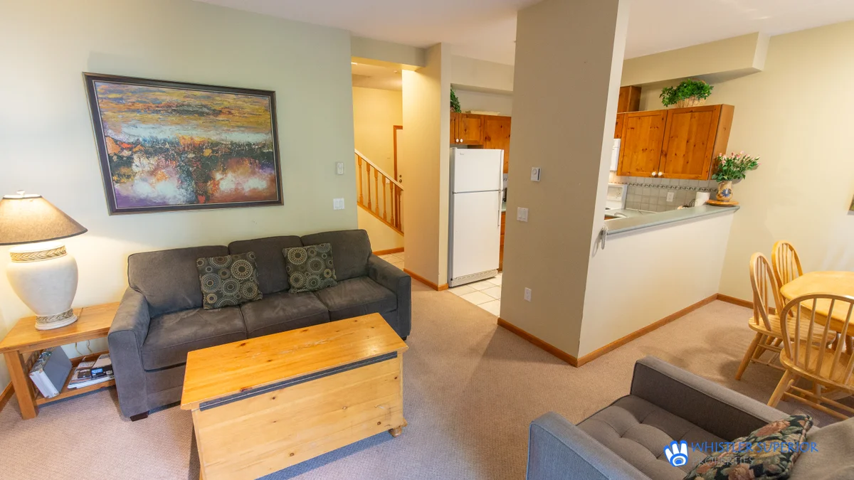 Living area with fireplace
