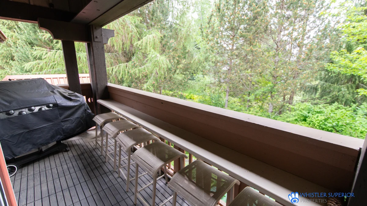 Patio with BBQ on second floor