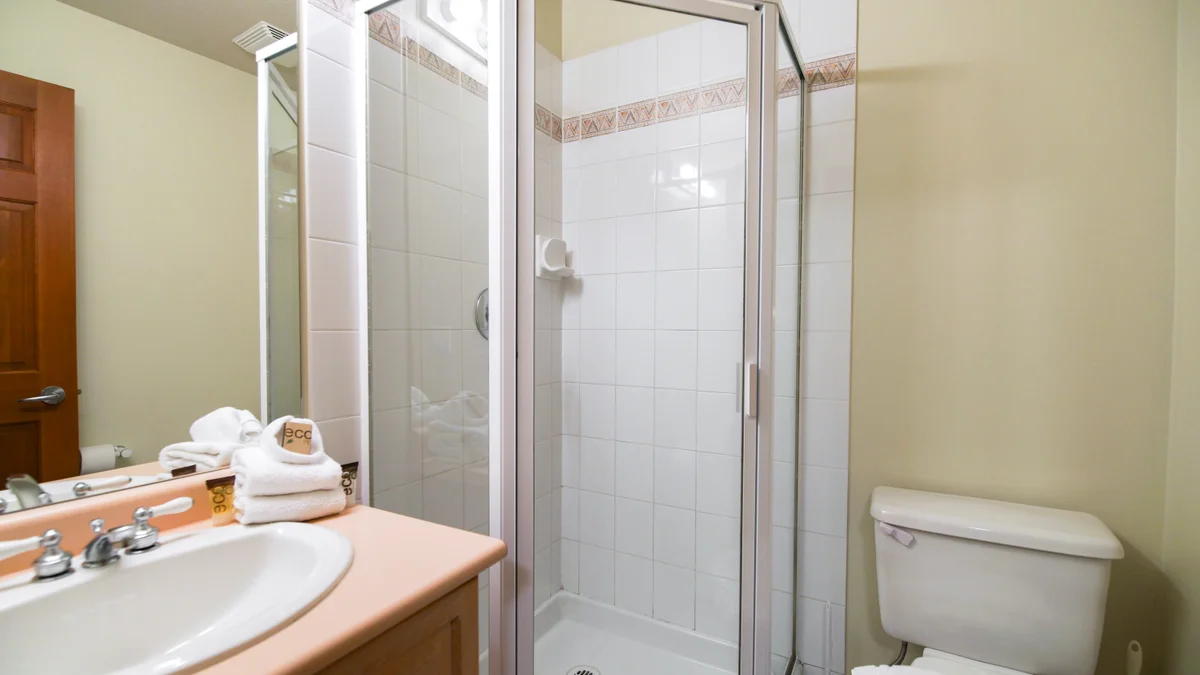 Washroom with shower