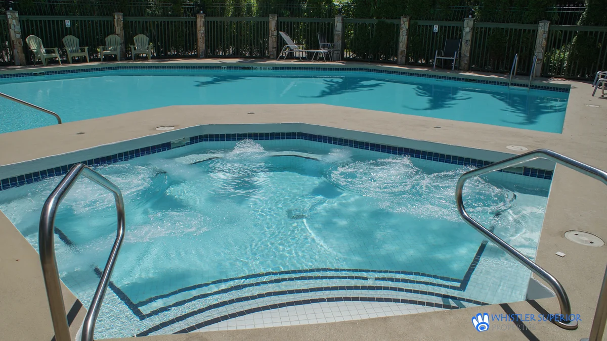 Large outdoor hot tub