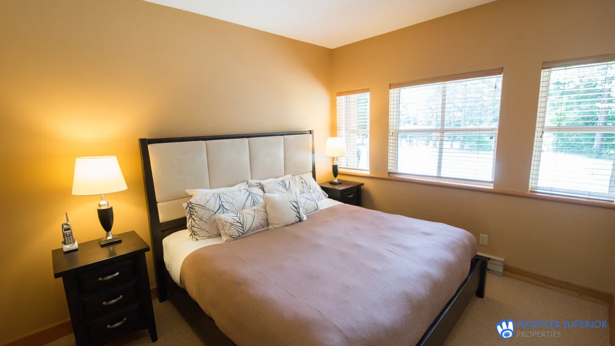 Master bedroom with King sized bed
