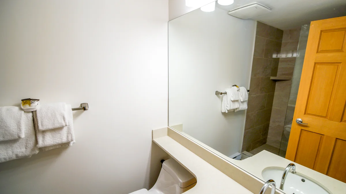 Bathroom with rain shower