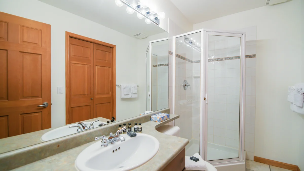 Ground level bathroom