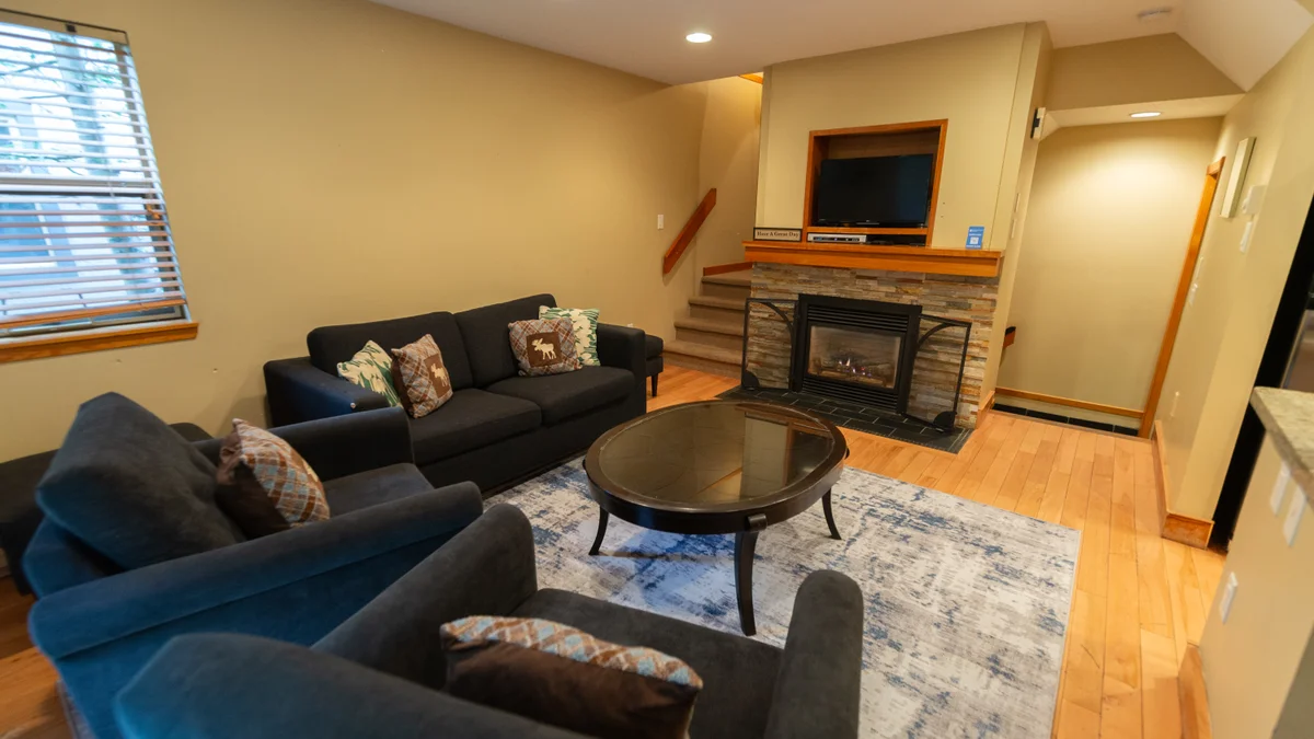 Open plan kitchen, dining and living area