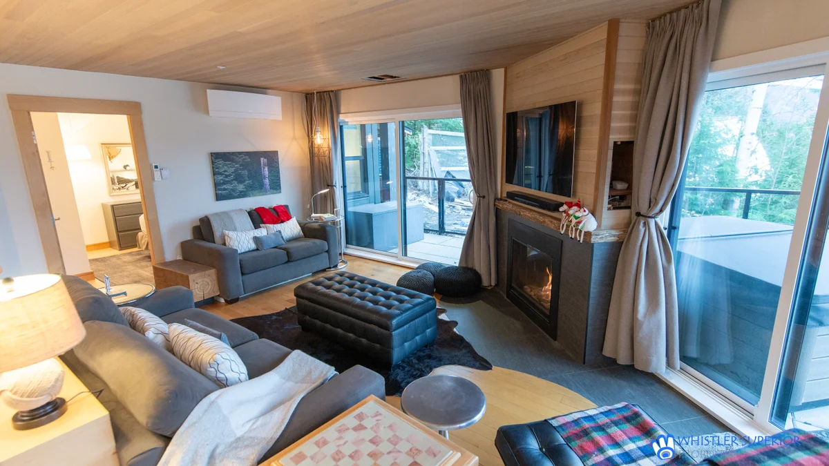 Living area with access to the patio