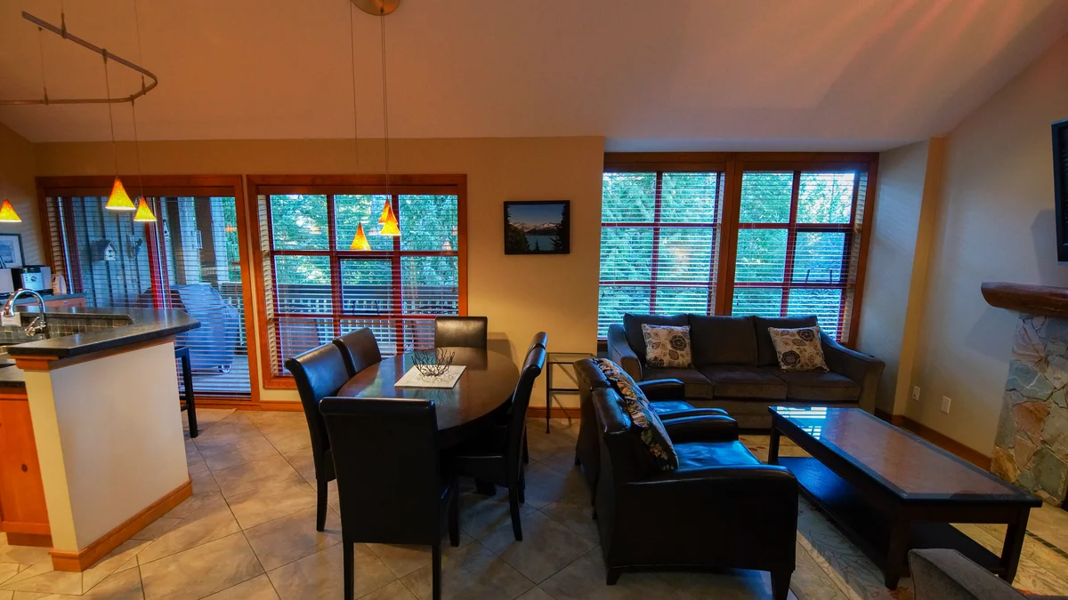 Dining and living area