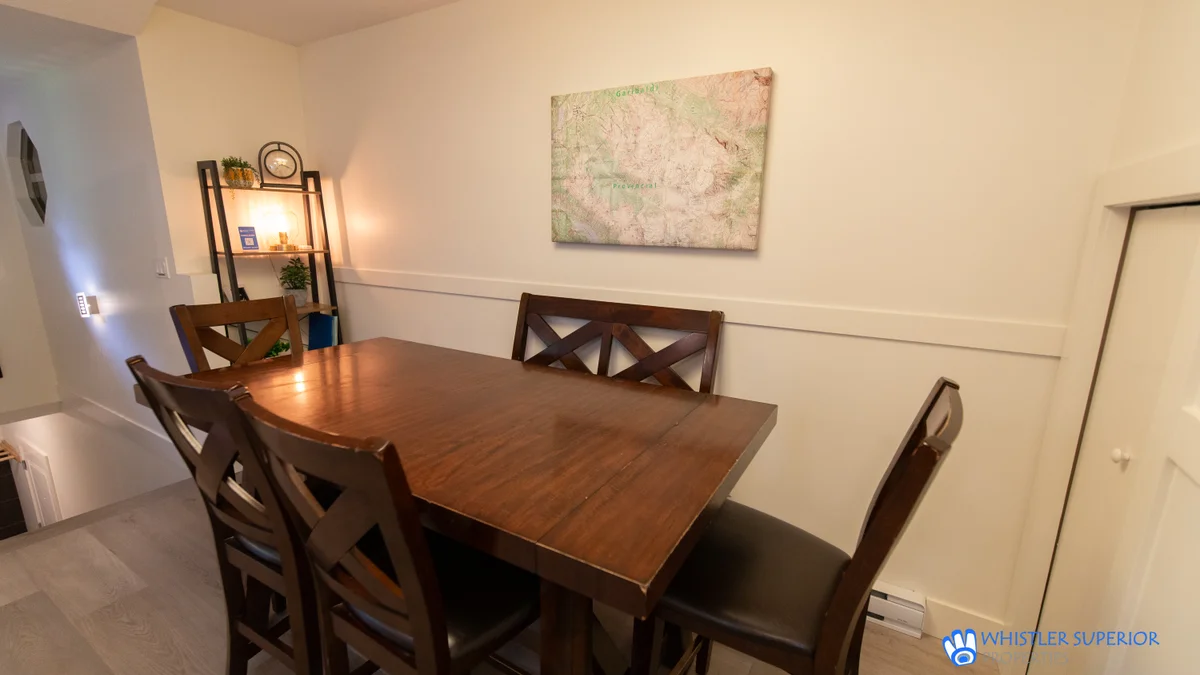 Dining area for six persons