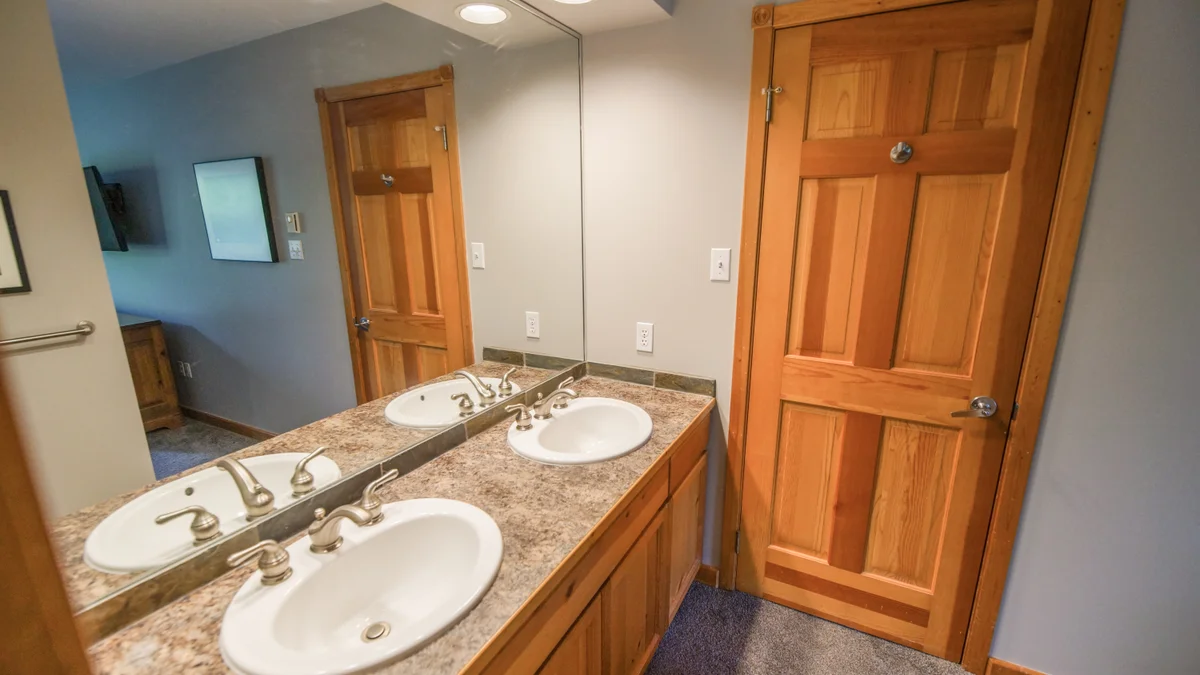Wash station in master bedroom
