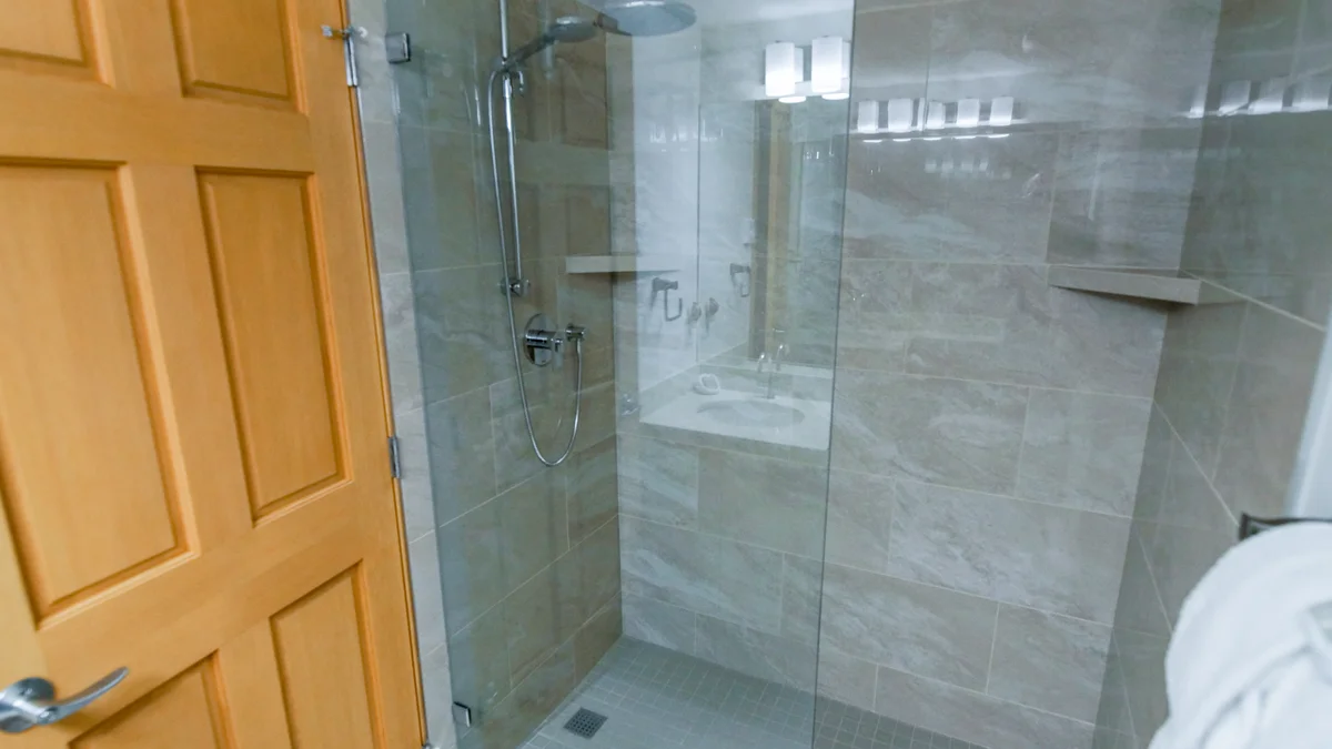 Bathroom with rain shower