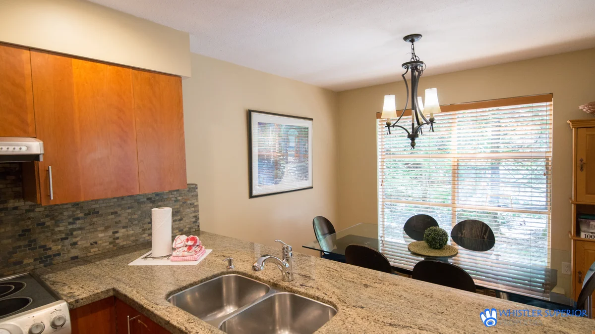 Kitchen with granite counter tops