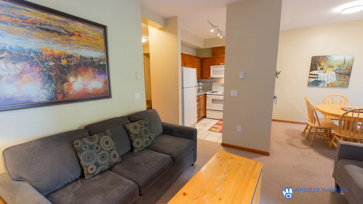 Living area with fireplace