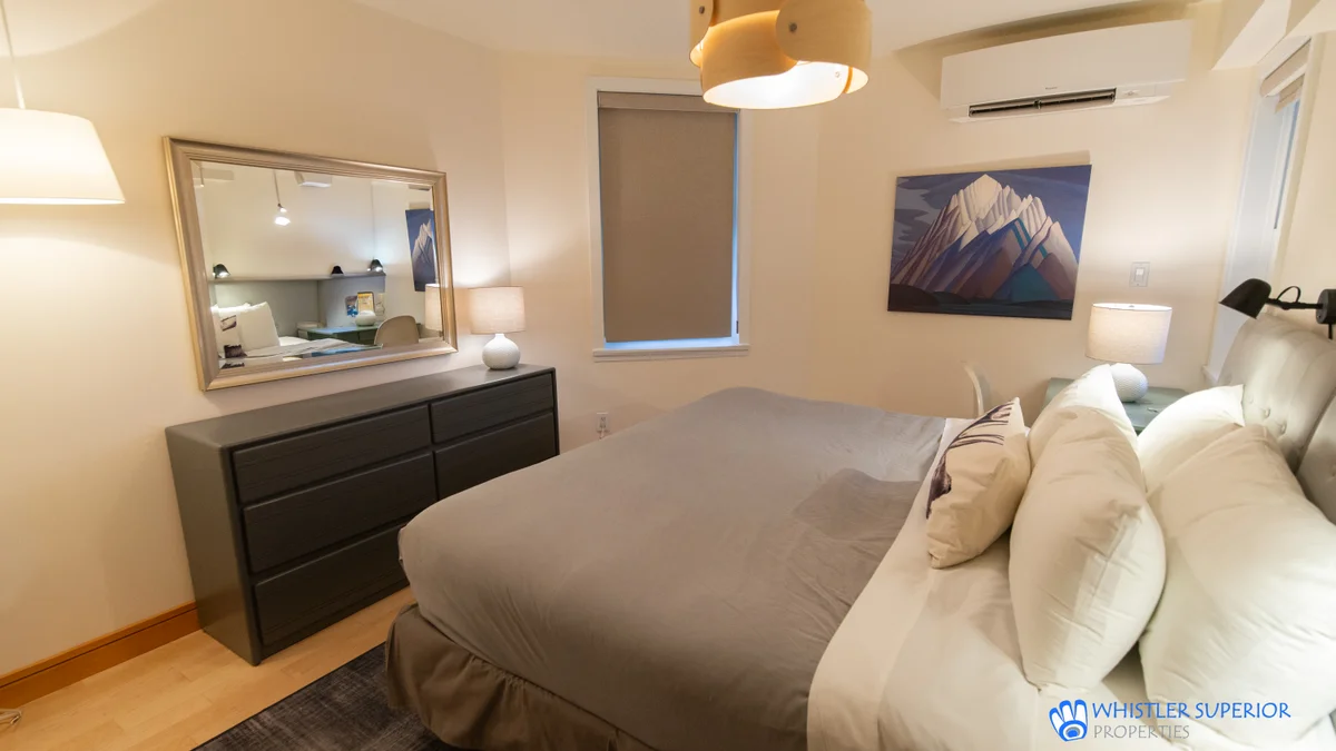 Bedroom with King sized bed