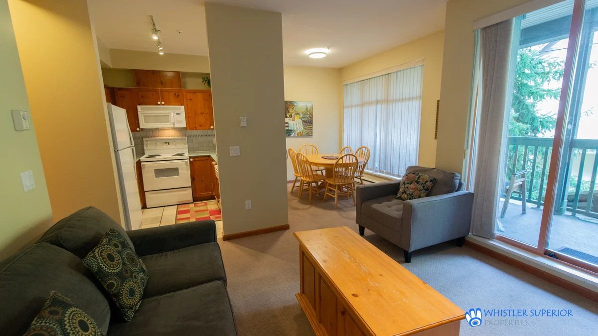 Living area with fireplace