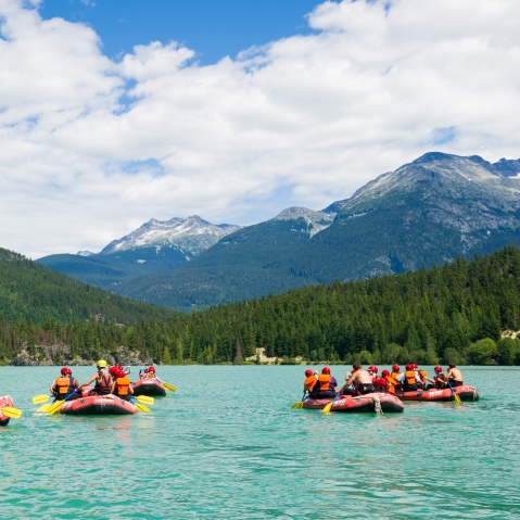 Wedge Rafting whitewater near Whistler