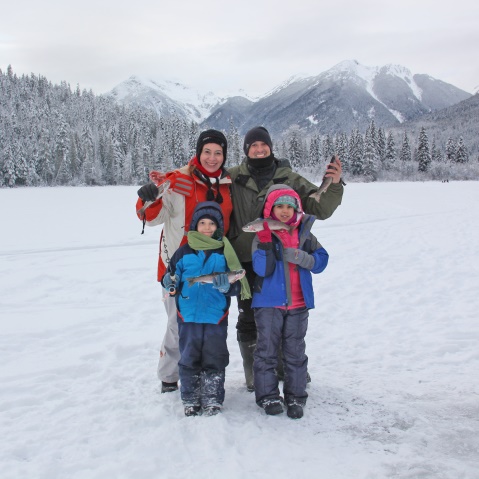 Ice fishing near Whistler